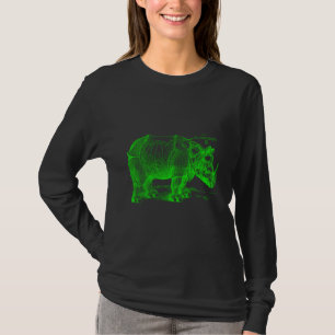 T-shirt Albrecht Durer Renaissance Rhinoceros en vert