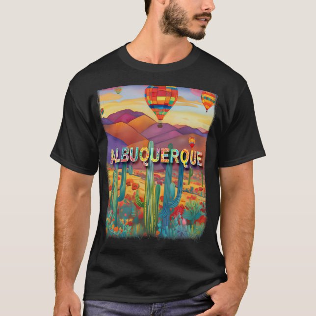 T-shirt Albuquerque Nouveau-Mexique Nm Oasis du désert Sd3 (Devant)