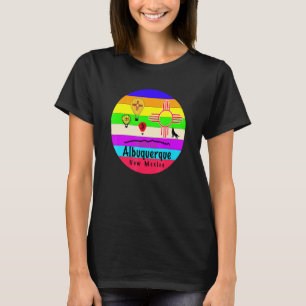 T-shirt Albuquerque Nouveau-Mexique Retro Vintage Sunset H
