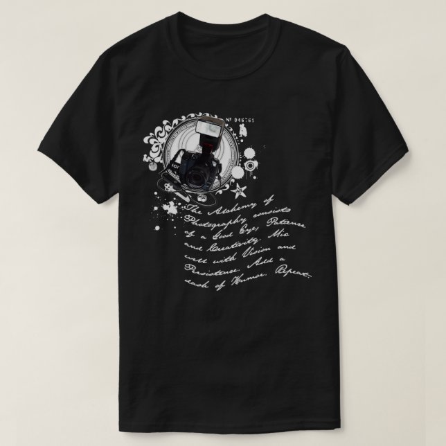 T-shirt Alchimie de la photographie 2 (Design devant)