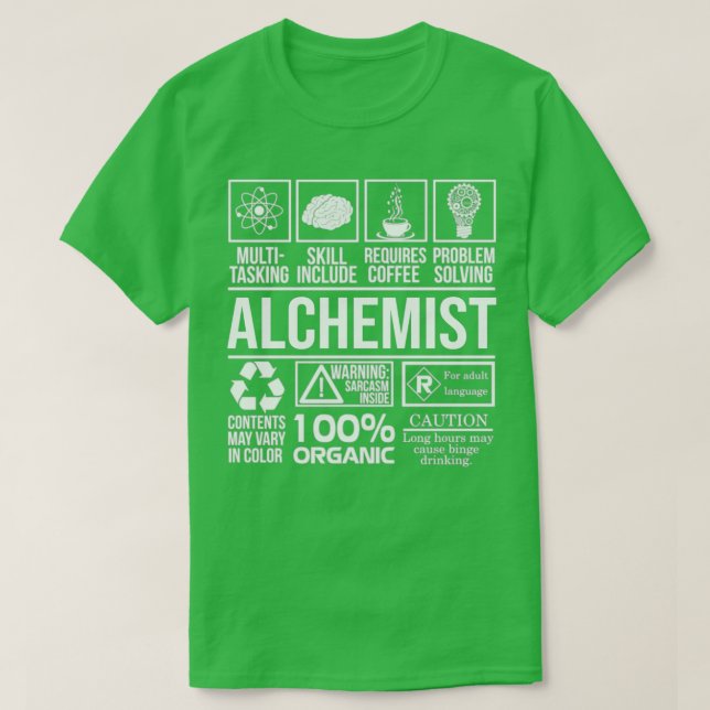 T-shirt Alchimiste chimiste (Design devant)