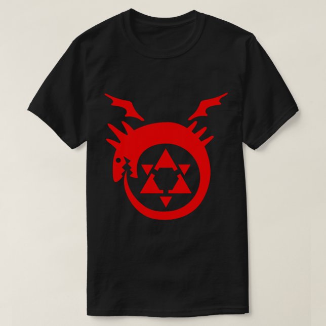 T-shirt Alchimiste FullMetal Uroboro [rouge] (Design devant)