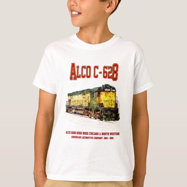 T-shirt Alco C-628 aka Alco Century 628 Diesel Locomotive (Devant)
