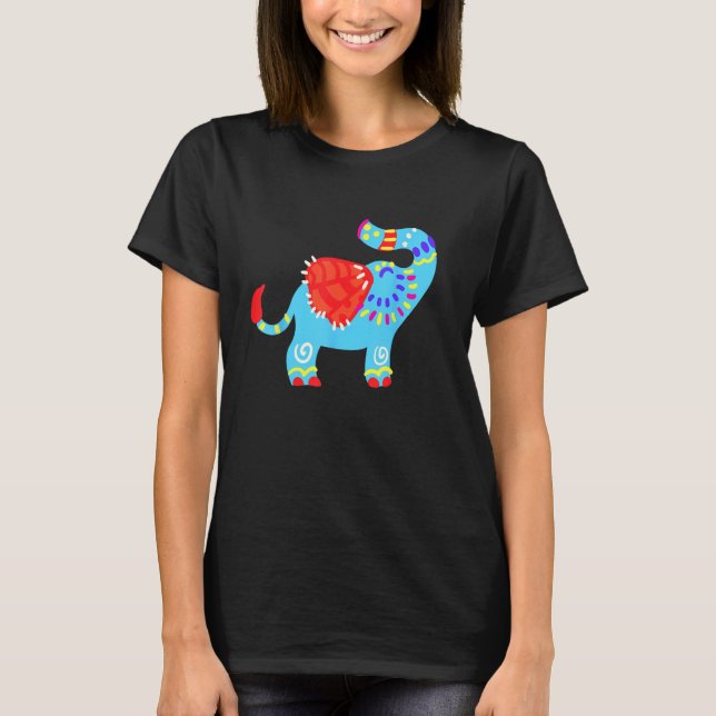 T-shirt Alebrijes Fantasy Figure Animal Sculpture Elephant (Devant)