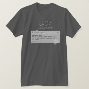 T-shirt Alerte d'arrivée hawaïenne de menace de missile