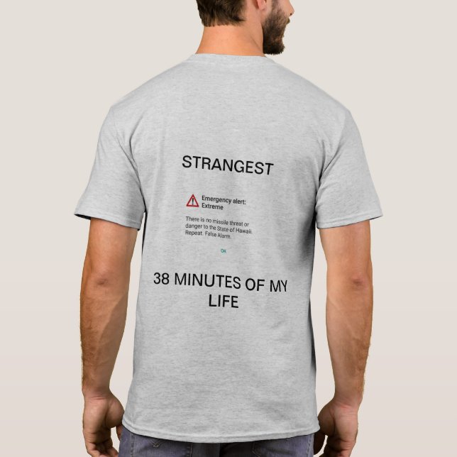 T-shirt Alerte de missile d'Hawaï (Dos)