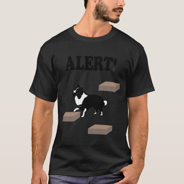 T-shirt Alerte de travail de l'odeur de la bordure (Devant)