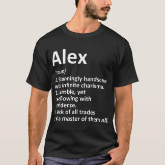 T-shirt ALEX Définition Nom personnalisé Amusant Anniversa