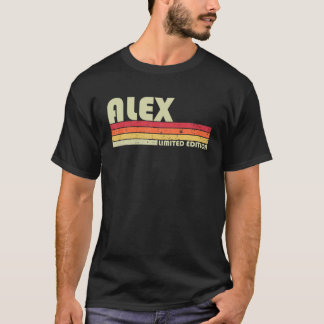 T-shirt ALEX Nom Personnalisé Retro Vintage 80s 90s Naissa