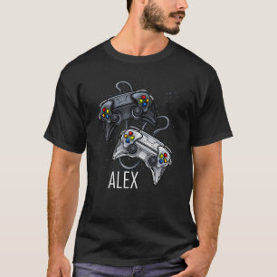 T-shirt Alex Video Game Controller Jeu en ligne Gamer Pla
