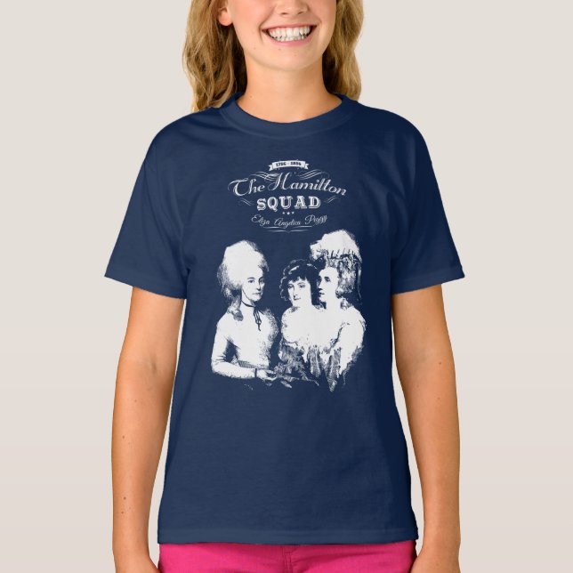 T-shirt Alexander Hamilton. Eliza, angélique officinale, (Devant)