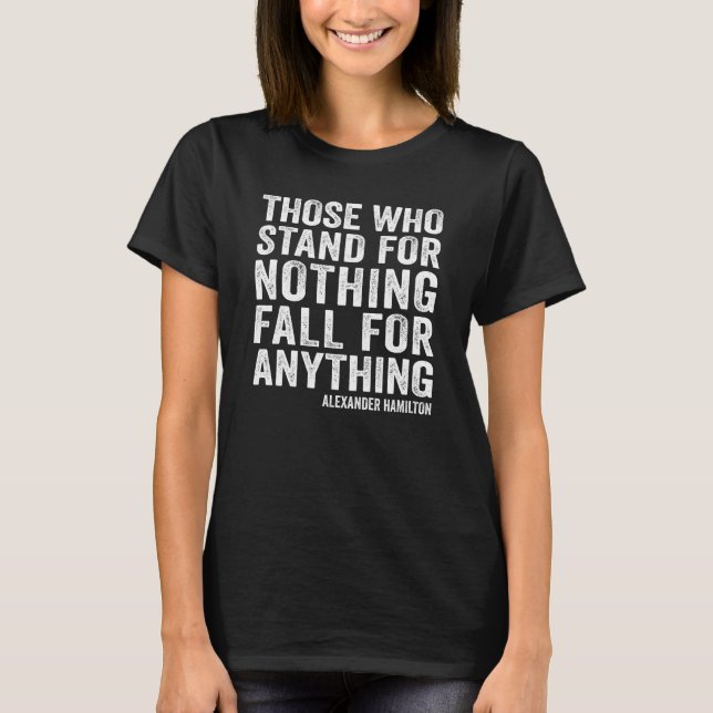 T-shirt Alexander Hamilton Stent Pour Rien Citer Retro (Devant)
