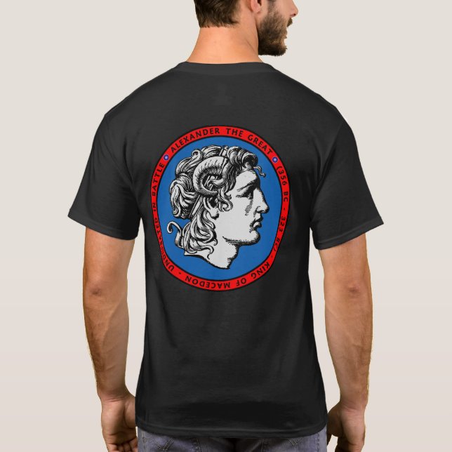 T-shirt Alexandre la grande chemise de joint de portrait (Dos)