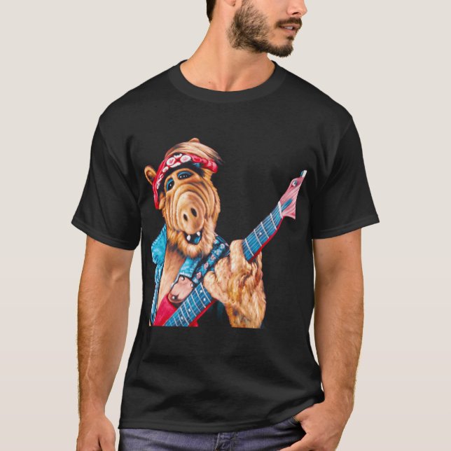 T-shirt ALF playing guitar (Devant)