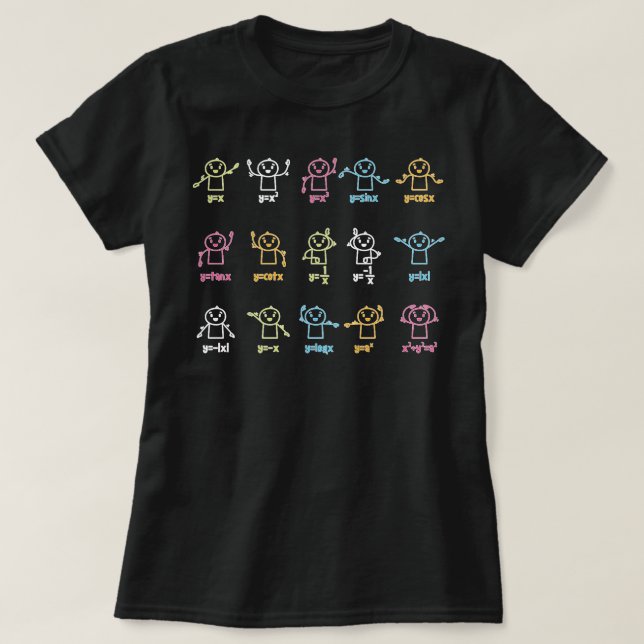 T-shirt Algebra Dance Funny Graph Figures Math Equation Te (Design devant)