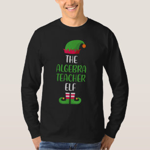 T-shirt Algebra Enseignant Elf Famille de Noël Corresponda