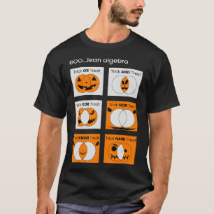 T-shirt Algébrie Booléenne, Trick Ou Treat Citrouille Venn
