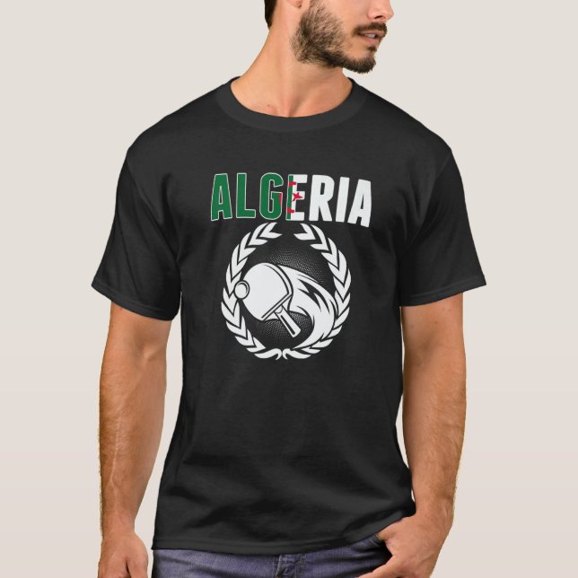 T-shirt Algeria Table Tennis   Algerian Ping Pong Supporte (Devant)