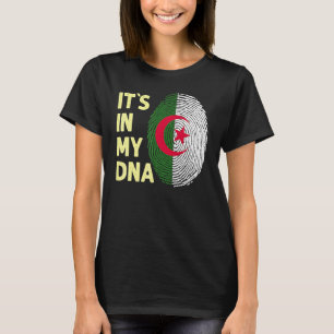 T-shirt Algérie Dans Mon Adna Algérie Équipe Drapeau Algér