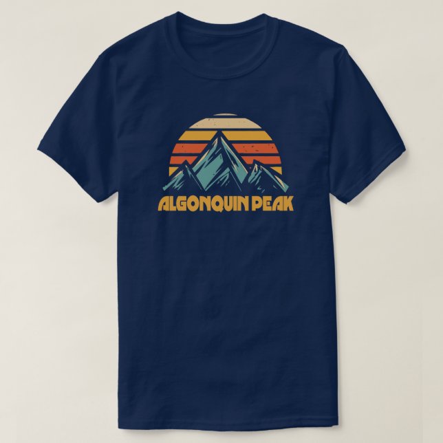 T-shirt Algonquin Peak Retro Turquoise (Design devant)