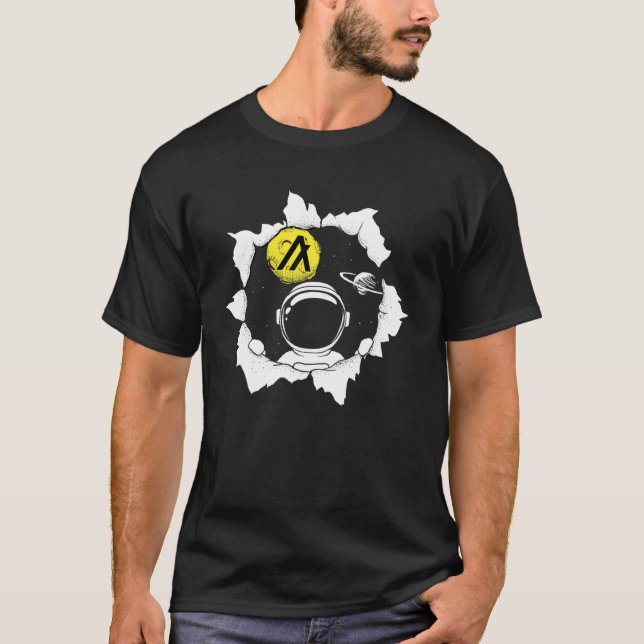 T-shirt Algorand Token Cryptocurrency Space Moon Gear (Devant)