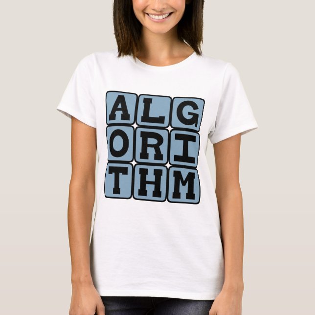 T-shirt Algorithme, Procédure de calcul (Devant)