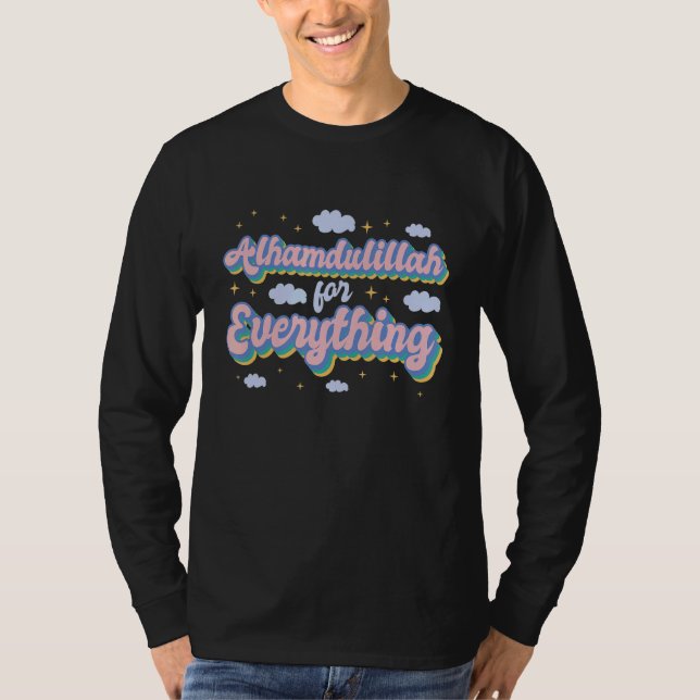 T-shirt Alhamdulillah Pour Tout Mosquée Islam (Devant)