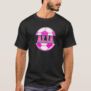 T-shirt Alia Nom Filles Football Jouer Football Sport Fan