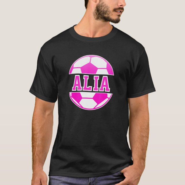 T-shirt Alia Nom Filles Football Jouer Football Sport Fan  (Devant)