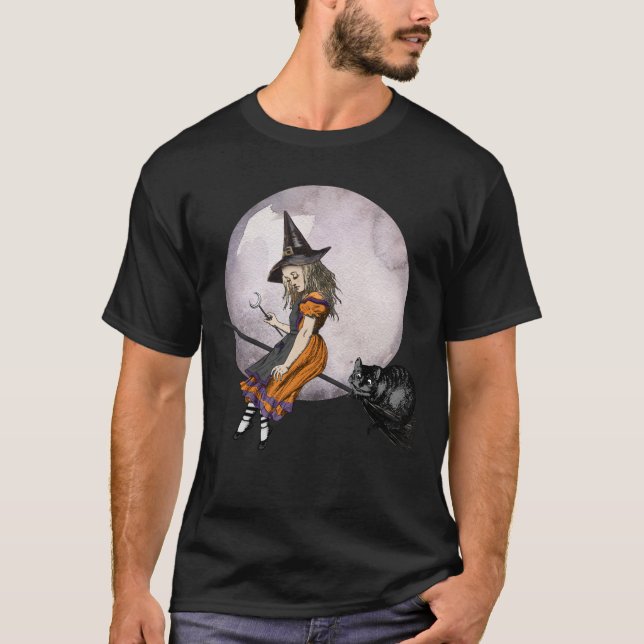 T-shirt Alice Au Pays Des Merveilles Cheshire Chat Lune Ha (Devant)