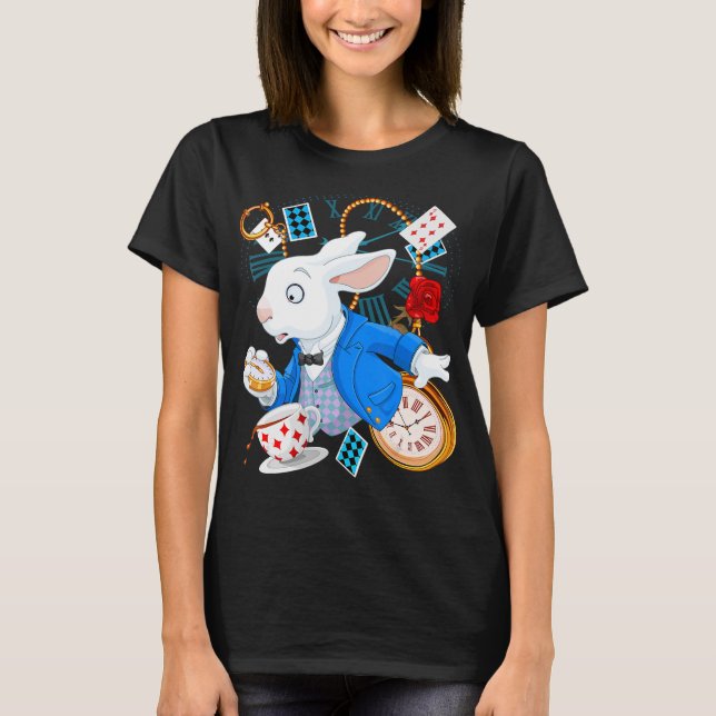 T-shirt Alice Au Pays Des Merveilles - Lapin Blanc (Devant)