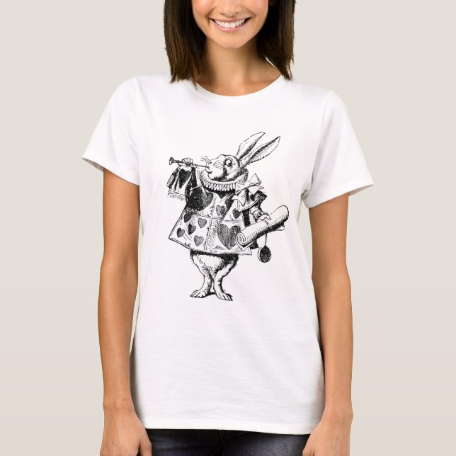 T-shirt Alice au pays des merveilles - lapin blanc (Devant)