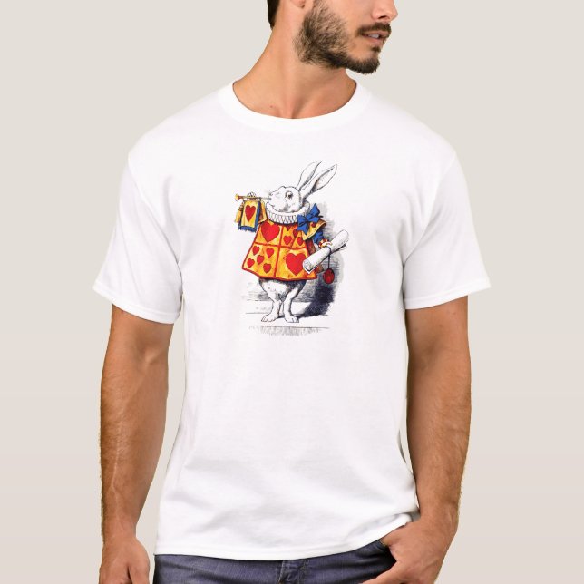 T-shirt Alice au pays des merveilles le lapin blanc par (Devant)