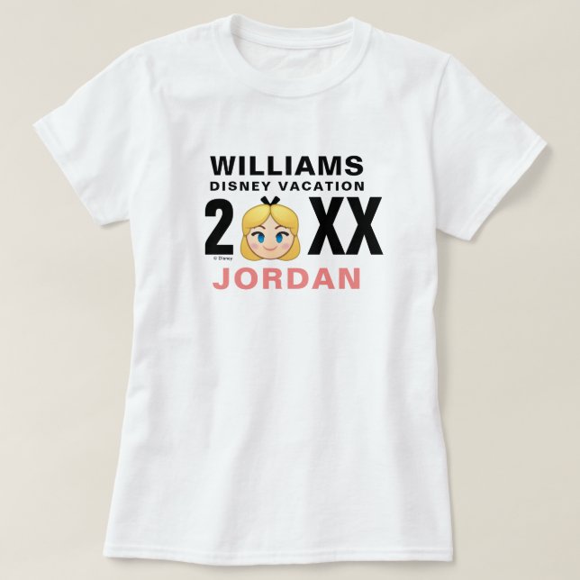 T-shirt Alice au pays des merveilles| Vacances familiales (Design devant)