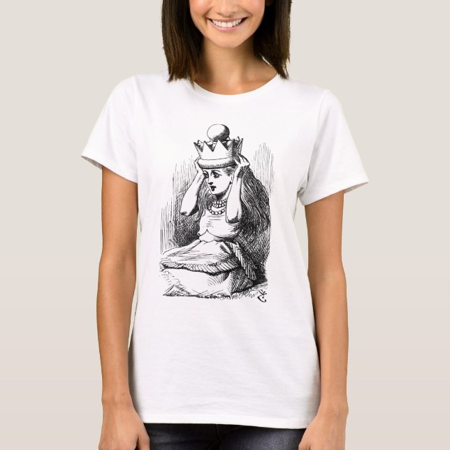 T-shirt Alice avec une couronne (Devant)