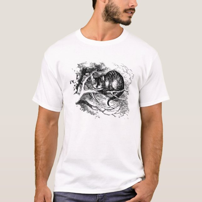 T-shirt Alice chez le chat de Cheshire du pays des (Devant)