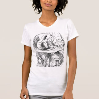 T-shirt Alice dans la chenille du pays des merveilles-Le