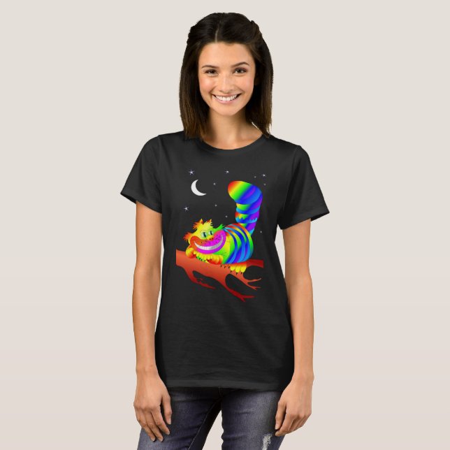 T-shirt Alice dans la conception de chat de Cheshire du (Devant entier)