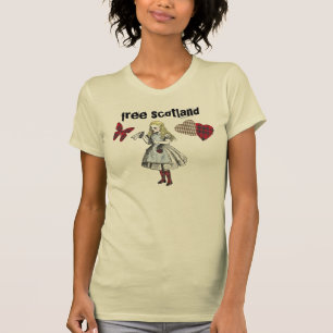 T-shirt Alice dans la pièce en t écossaise de
