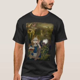 T-shirt Alice dans une chemise gothique du pays des