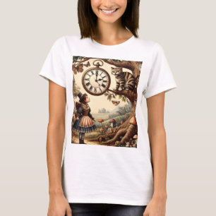 T-shirt Alice et Chat du Cheshire : Fantaisie Merveilleuse