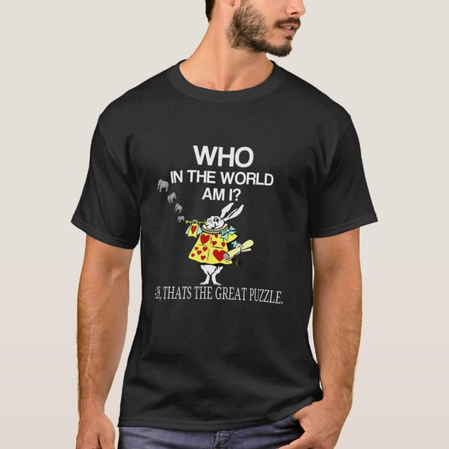 T-SHIRT ALICE IN WONDERLAND SHIRT SHIRT WHITE RABBIT SHIRT (Devant)