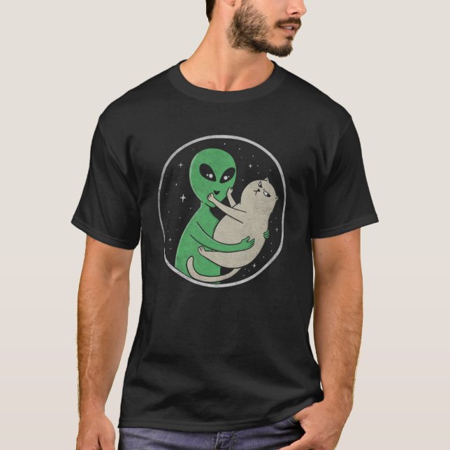T-shirt alien amour chat aussi (Devant)