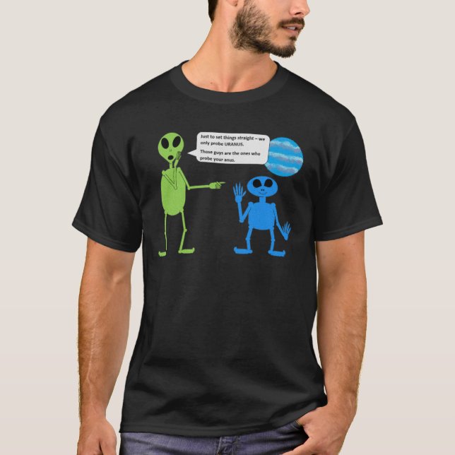 T-shirt Alien amusant (Devant)
