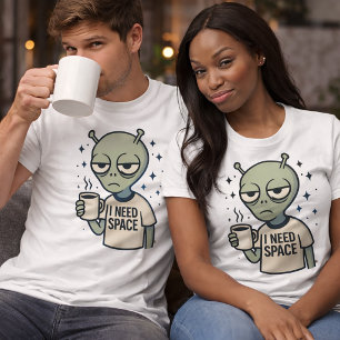 T-shirt Alien amusant - "J'ai besoin d'espace" Conception 