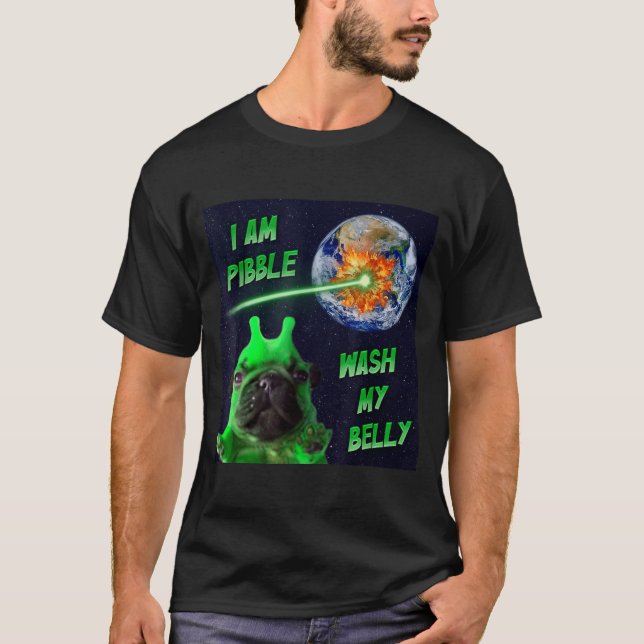 T-shirt Alien Bble Funny Brainrot Dog Meme Space I Am Bble (Devant)