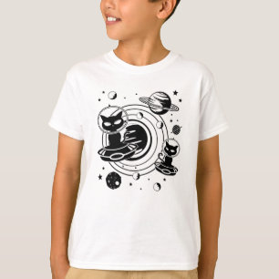 T-shirt Alien Chat Chats Ufo Space Kitten Animaux Idée cad