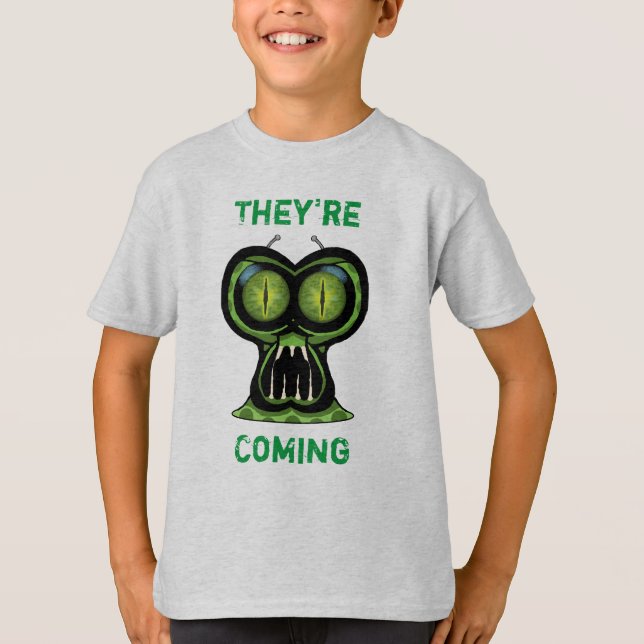 T-shirt Alien de l'espace pour enfants Sweatshirt ComfortB (Devant)