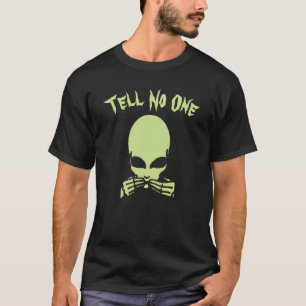 T-shirt Alien, Dites à personne, Homme vert, modifier le t