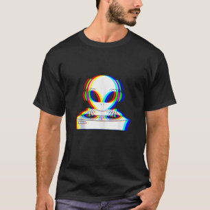 T-shirt Alien Dj Trippy Vaporwave Techno Rave EDM Music Fe